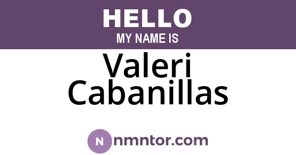 Valeri Cabanillas