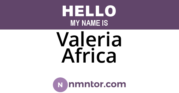 Valeria Africa