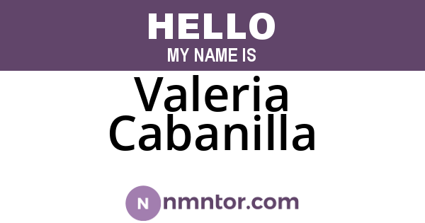 Valeria Cabanilla