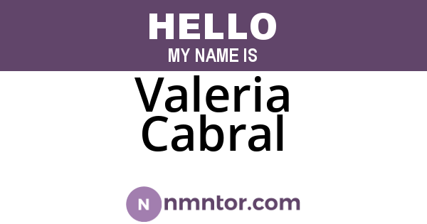 Valeria Cabral