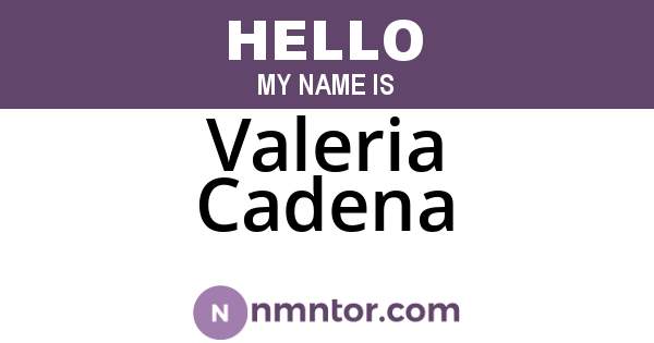 Valeria Cadena