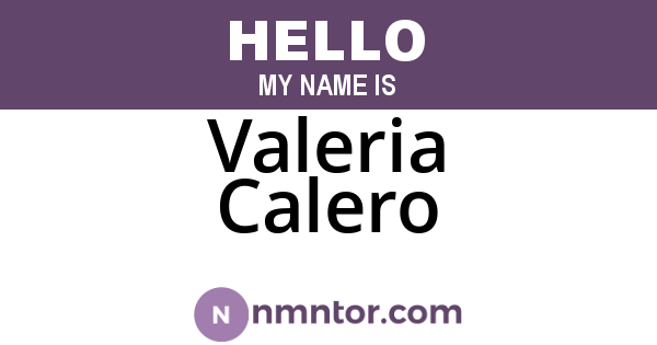 Valeria Calero