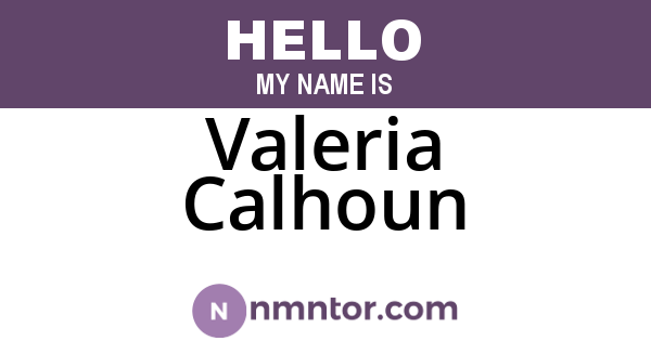 Valeria Calhoun