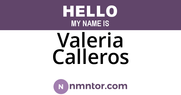 Valeria Calleros