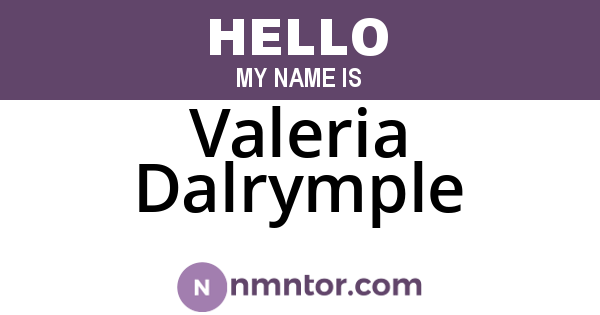 Valeria Dalrymple