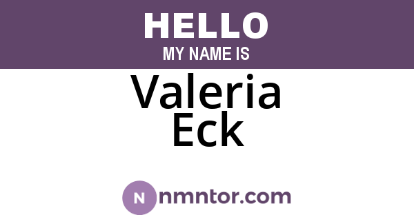Valeria Eck