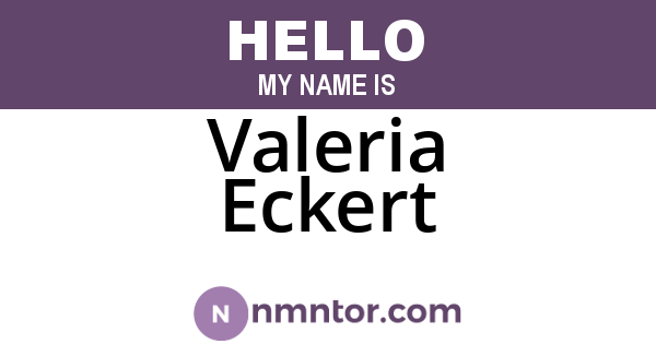 Valeria Eckert