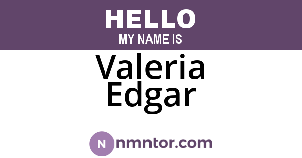 Valeria Edgar