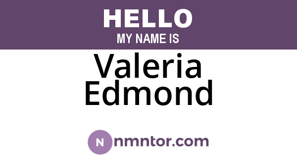 Valeria Edmond