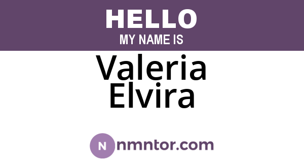 Valeria Elvira