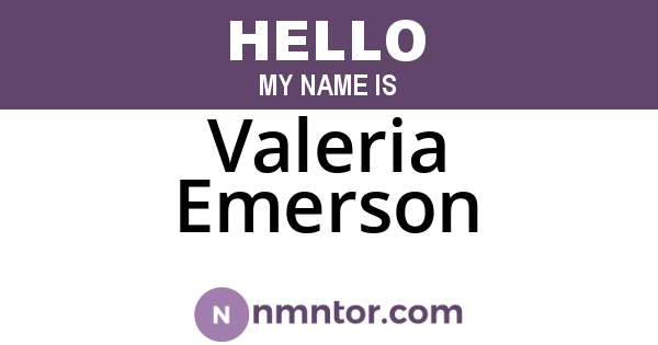 Valeria Emerson