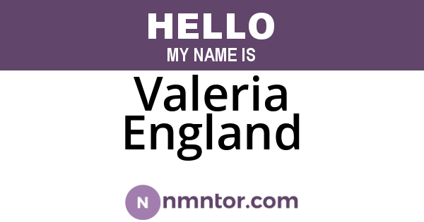 Valeria England