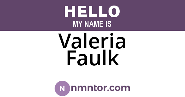 Valeria Faulk