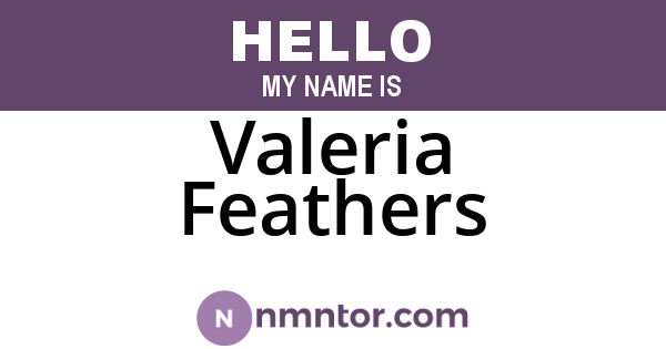 Valeria Feathers