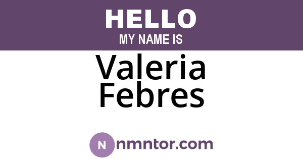 Valeria Febres