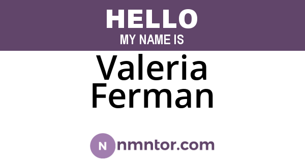 Valeria Ferman