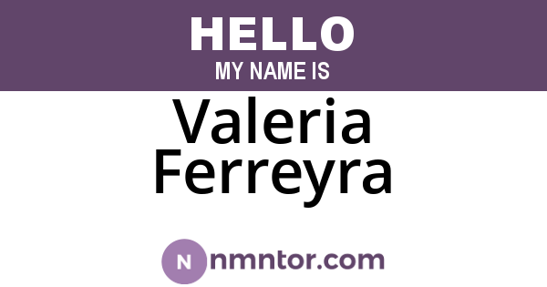 Valeria Ferreyra