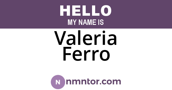 Valeria Ferro