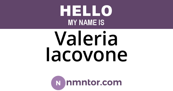Valeria Iacovone