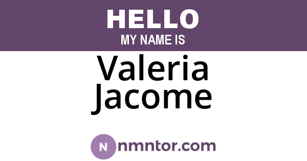 Valeria Jacome