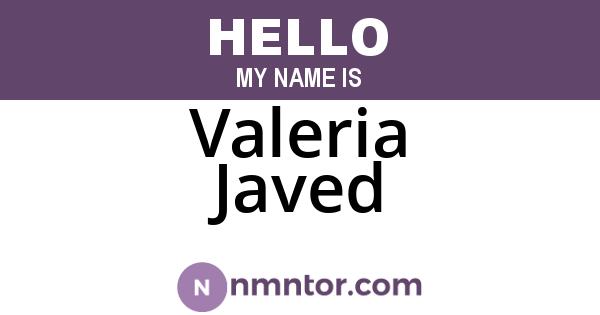 Valeria Javed