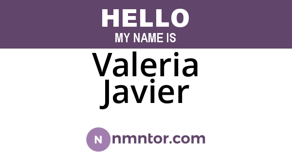 Valeria Javier