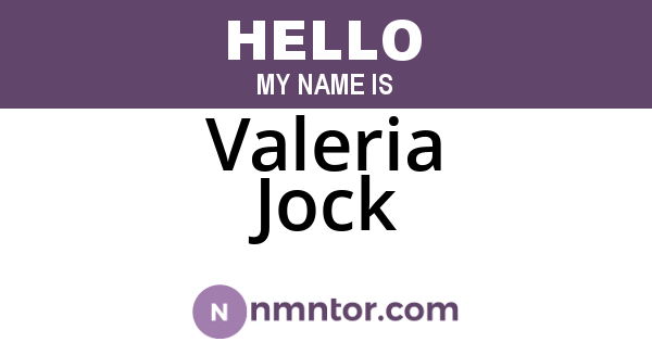 Valeria Jock