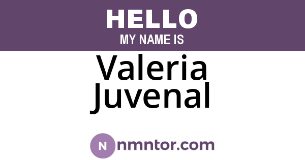 Valeria Juvenal