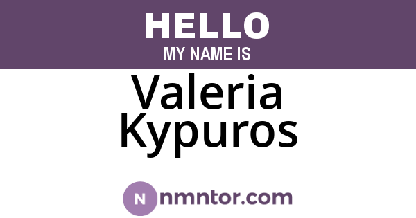 Valeria Kypuros