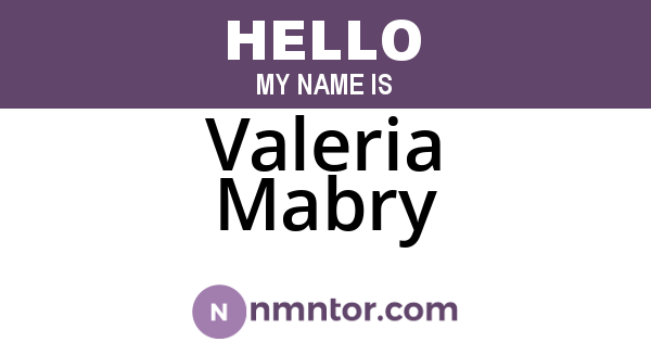 Valeria Mabry