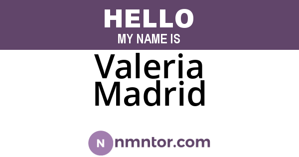 Valeria Madrid