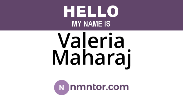 Valeria Maharaj