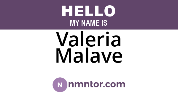 Valeria Malave