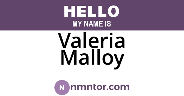 Valeria Malloy