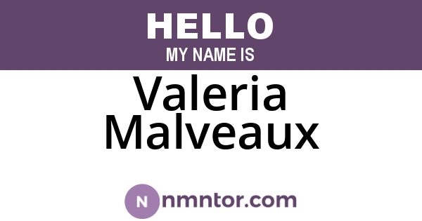 Valeria Malveaux