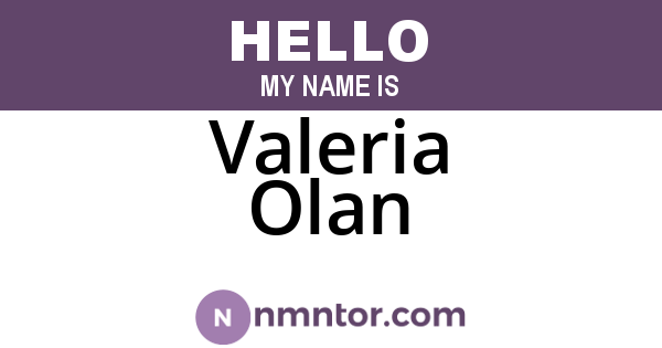 Valeria Olan