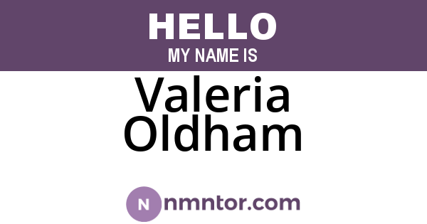 Valeria Oldham