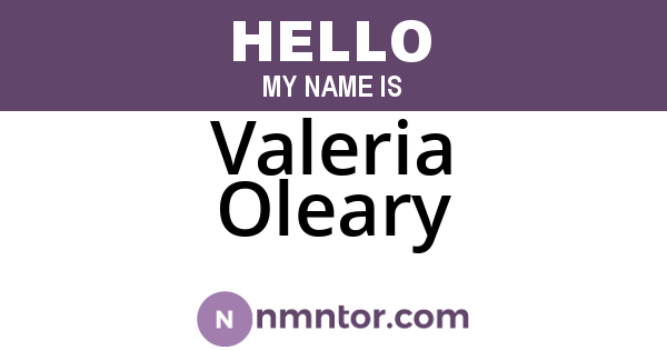 Valeria Oleary