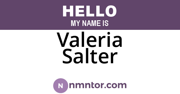 Valeria Salter