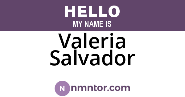 Valeria Salvador