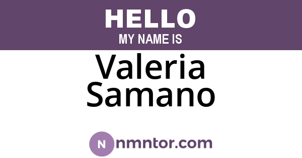 Valeria Samano