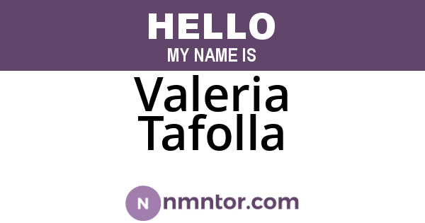 Valeria Tafolla