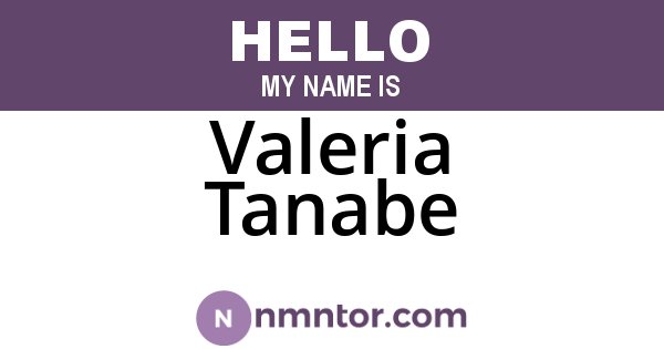 Valeria Tanabe