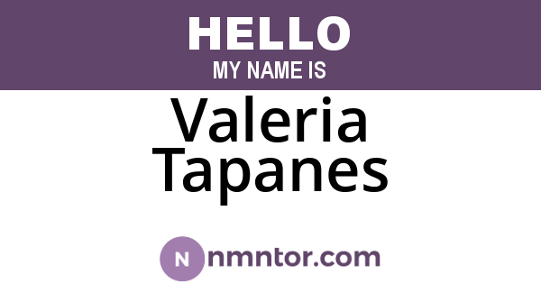 Valeria Tapanes