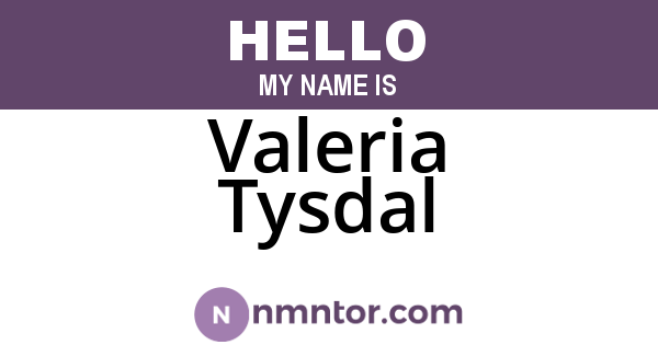 Valeria Tysdal