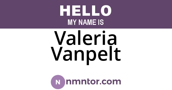 Valeria Vanpelt