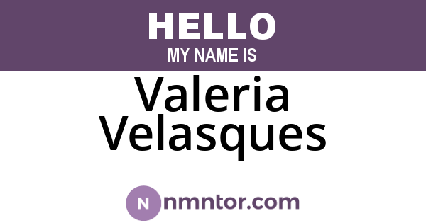 Valeria Velasques