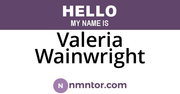 Valeria Wainwright