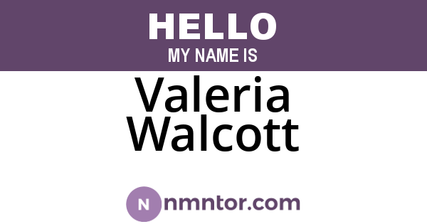 Valeria Walcott