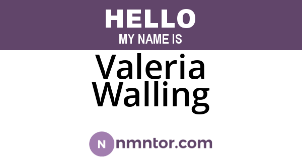 Valeria Walling